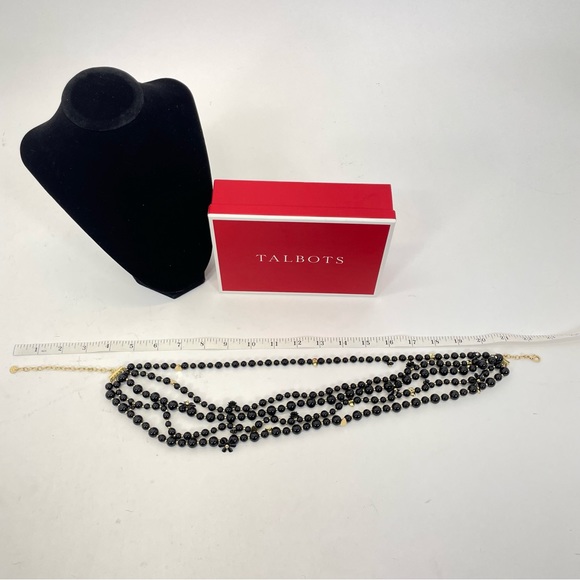 Talbots Black/Gold Multi Strand Necklace - Picture 12 of 13